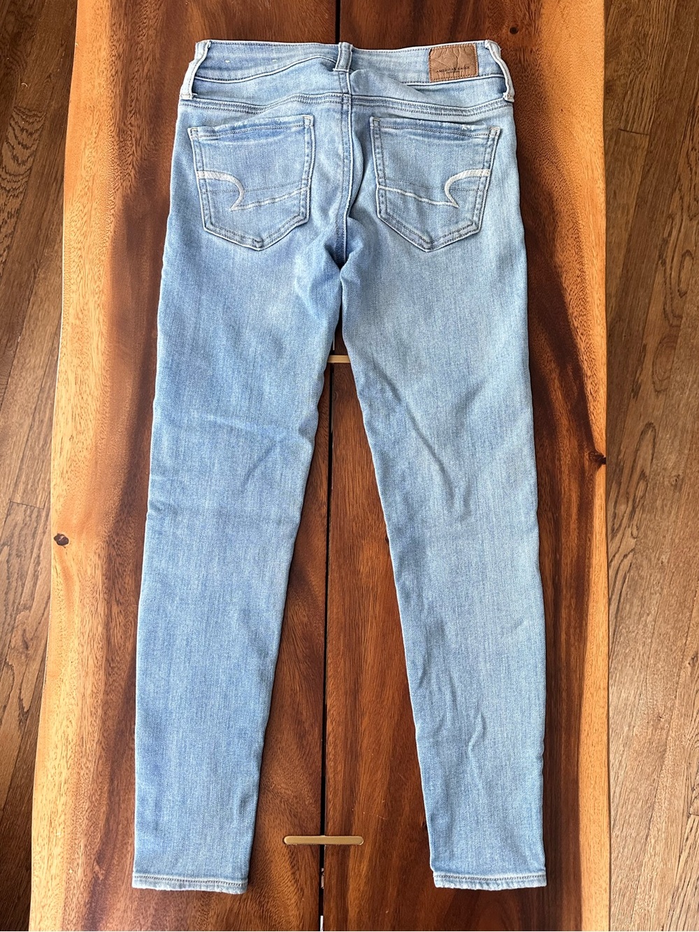 American Eagle Super Super Stretch Light Wash Skinny Jeans 0 Short - Picture 3 of 9